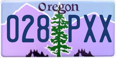 OR license plate 028PXX