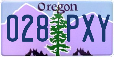 OR license plate 028PXY