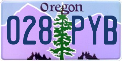OR license plate 028PYB