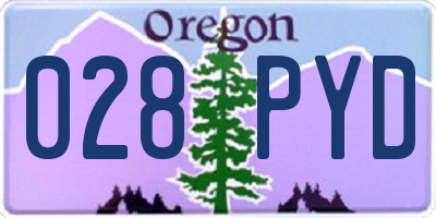 OR license plate 028PYD
