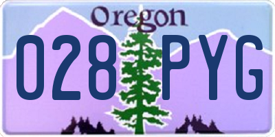 OR license plate 028PYG
