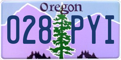 OR license plate 028PYI