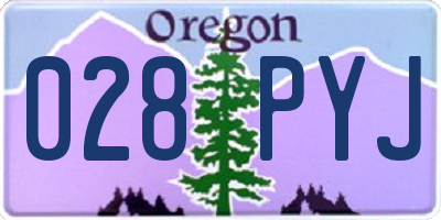 OR license plate 028PYJ