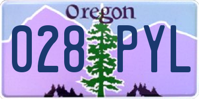 OR license plate 028PYL