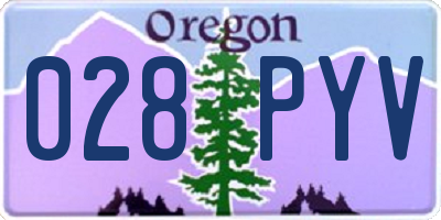 OR license plate 028PYV