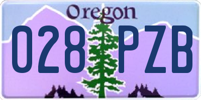 OR license plate 028PZB
