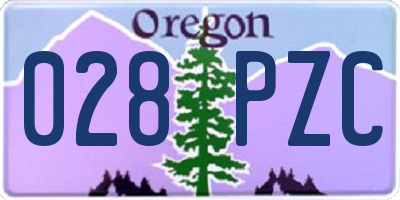 OR license plate 028PZC