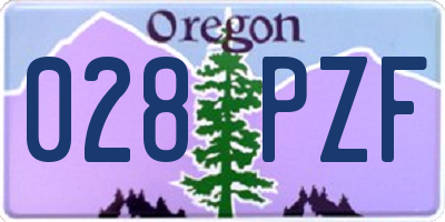 OR license plate 028PZF