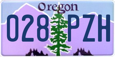 OR license plate 028PZH