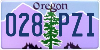 OR license plate 028PZI