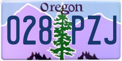 OR license plate 028PZJ