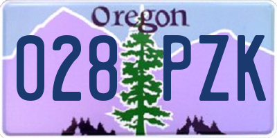 OR license plate 028PZK