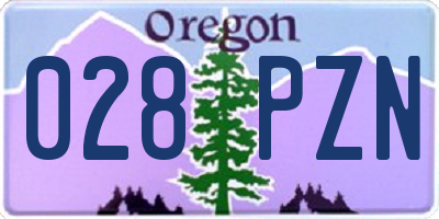 OR license plate 028PZN