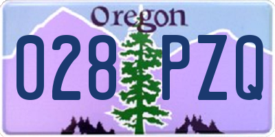 OR license plate 028PZQ