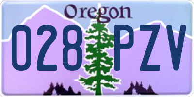 OR license plate 028PZV