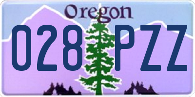 OR license plate 028PZZ