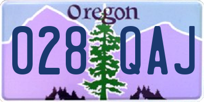 OR license plate 028QAJ