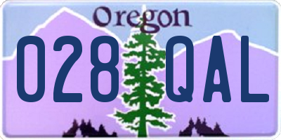OR license plate 028QAL