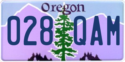 OR license plate 028QAM