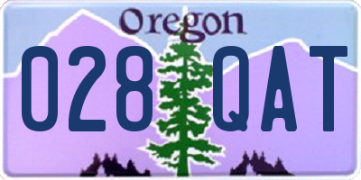 OR license plate 028QAT