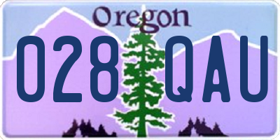 OR license plate 028QAU