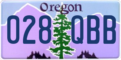 OR license plate 028QBB