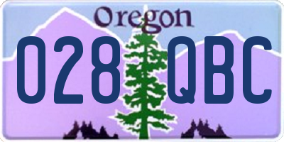 OR license plate 028QBC