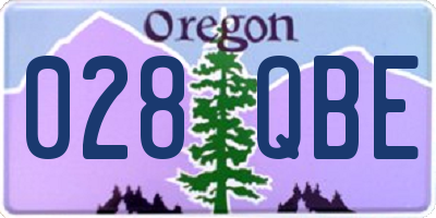OR license plate 028QBE