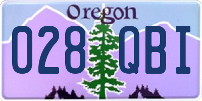 OR license plate 028QBI