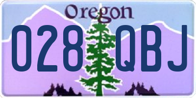 OR license plate 028QBJ
