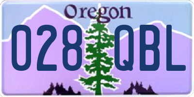 OR license plate 028QBL