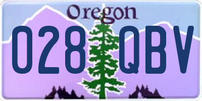 OR license plate 028QBV