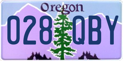 OR license plate 028QBY