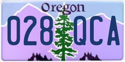 OR license plate 028QCA