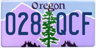 OR license plate 028QCF