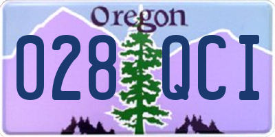 OR license plate 028QCI