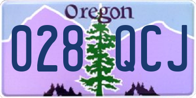 OR license plate 028QCJ