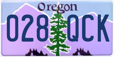 OR license plate 028QCK