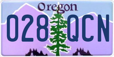 OR license plate 028QCN