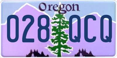 OR license plate 028QCQ