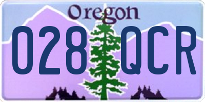 OR license plate 028QCR