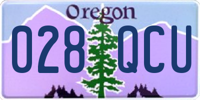 OR license plate 028QCU
