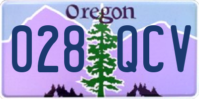 OR license plate 028QCV