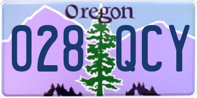 OR license plate 028QCY