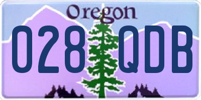 OR license plate 028QDB