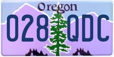 OR license plate 028QDC
