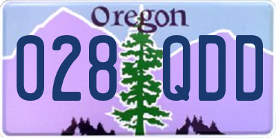 OR license plate 028QDD