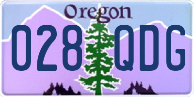 OR license plate 028QDG