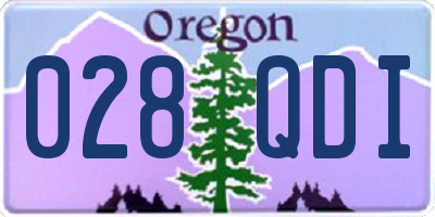 OR license plate 028QDI