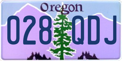 OR license plate 028QDJ